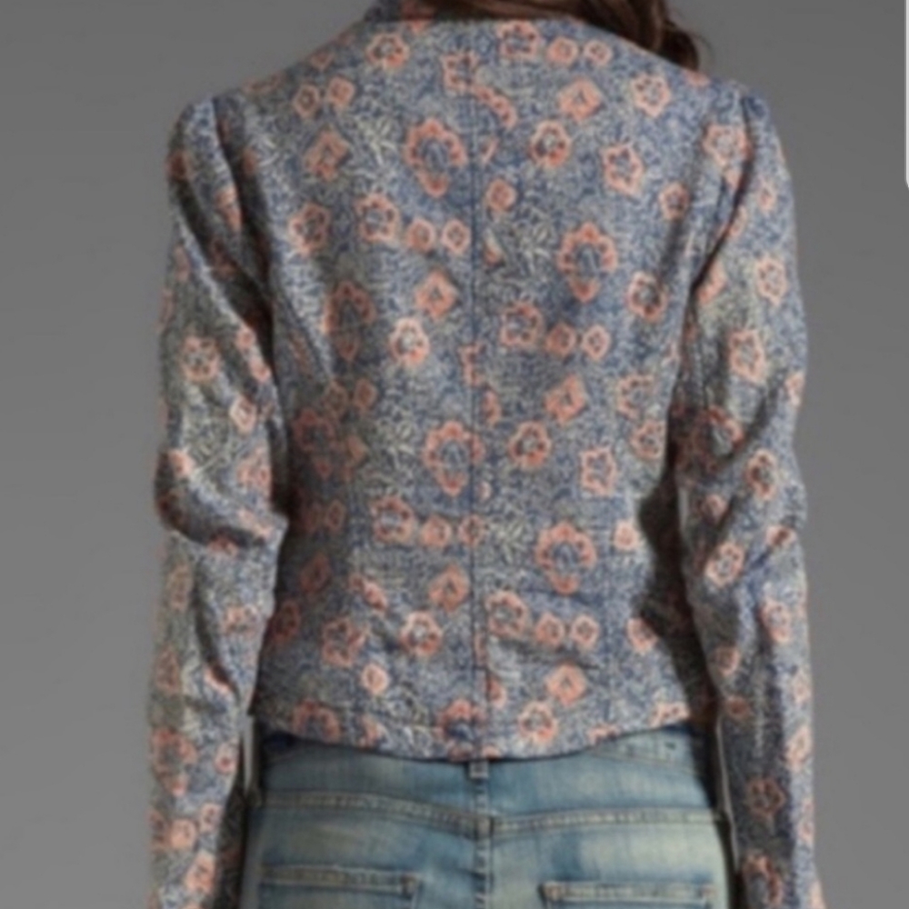 Free People Floral Blazer Size 12 - Picture 7 of 9